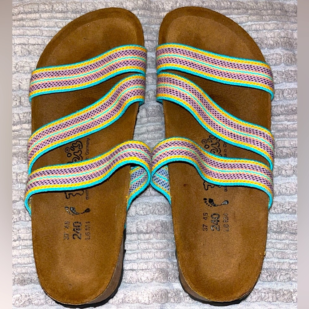 Birkenstock Birki's Antigua Stretch Slides Sandals Rainbow